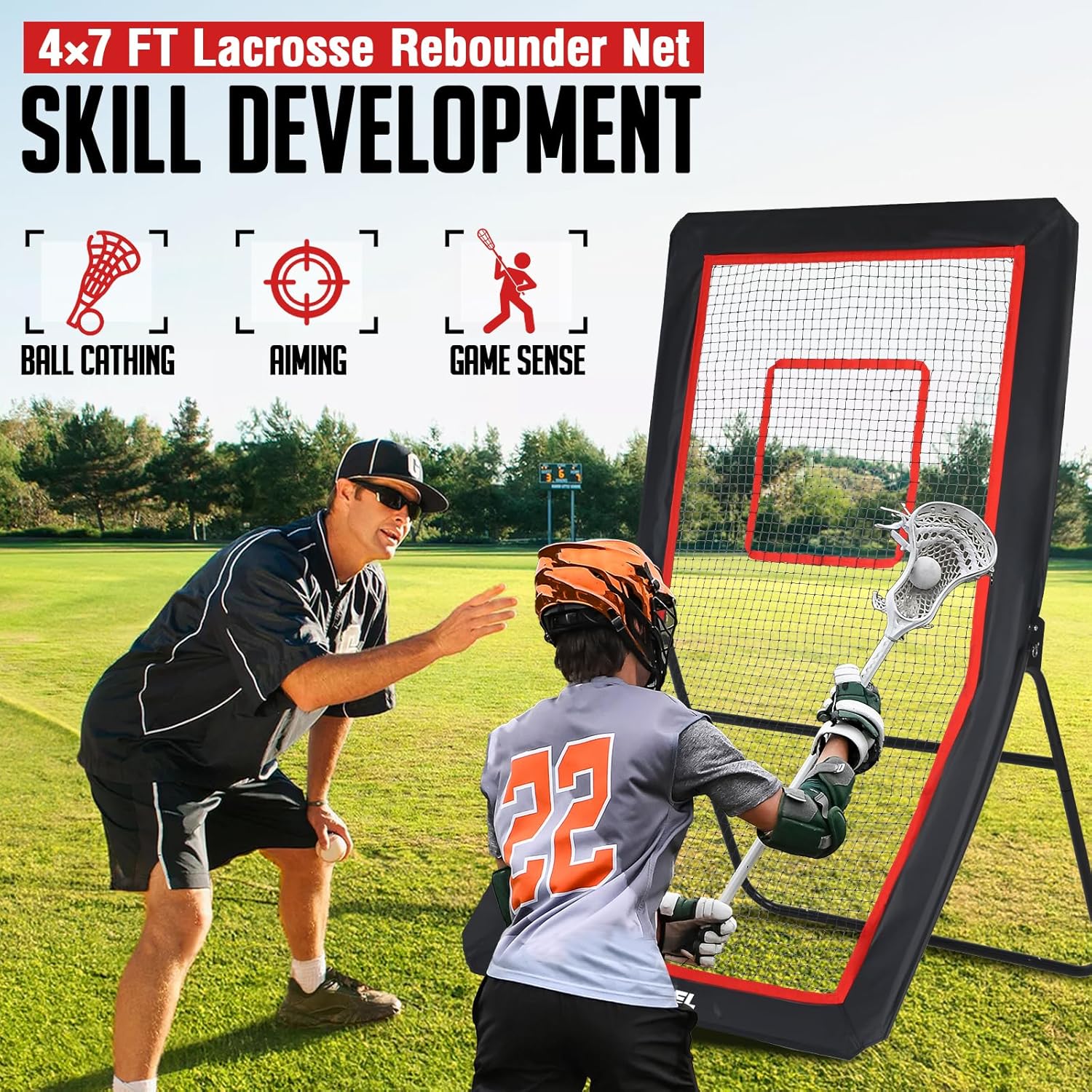 4x7ft Lacrosse Rebounder