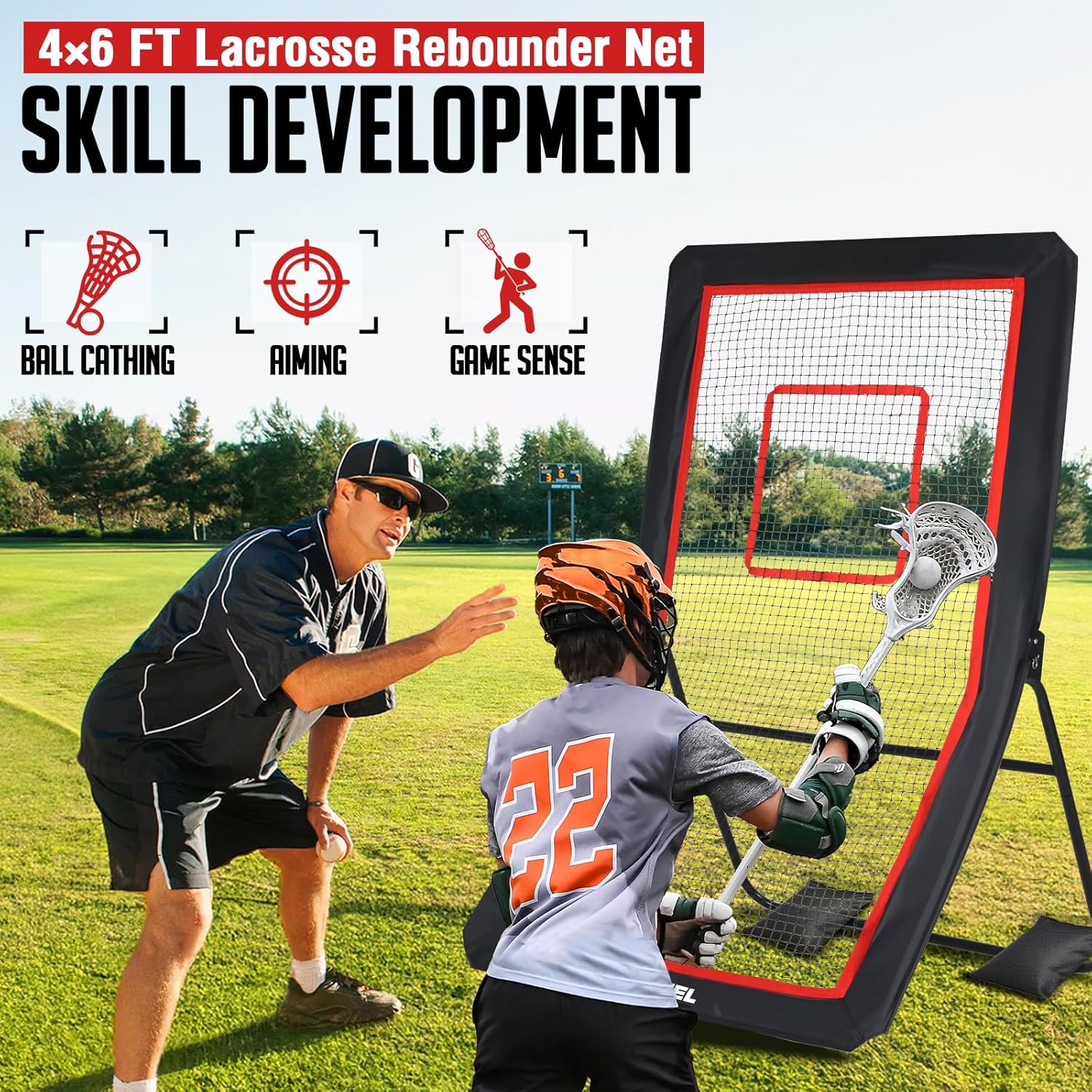 4x6FT Lacrosse Rebounder
