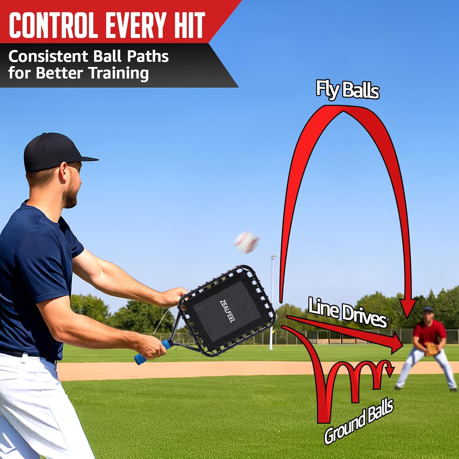 Baseball Racket for Fly Balls