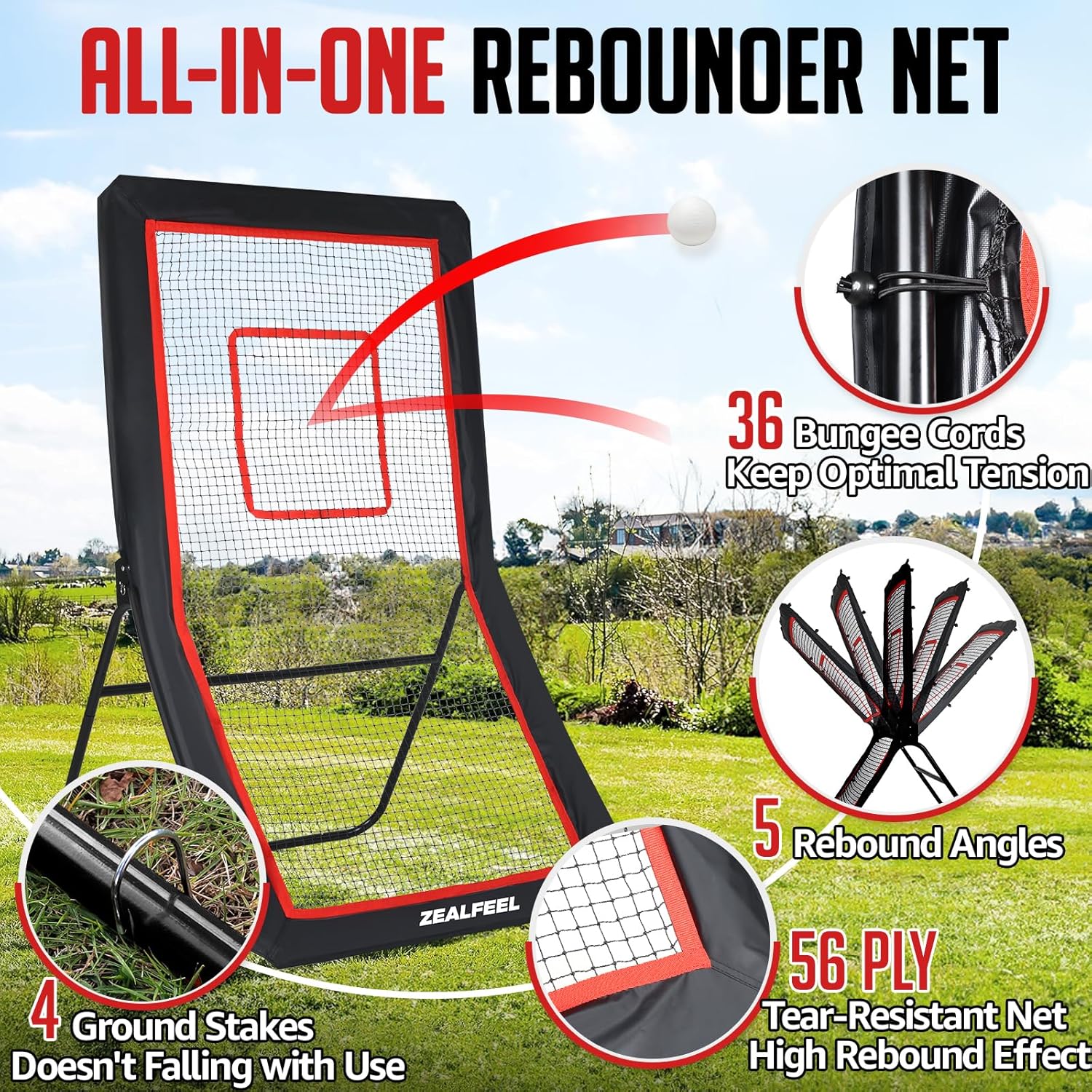 4x7ft Lacrosse Rebounder