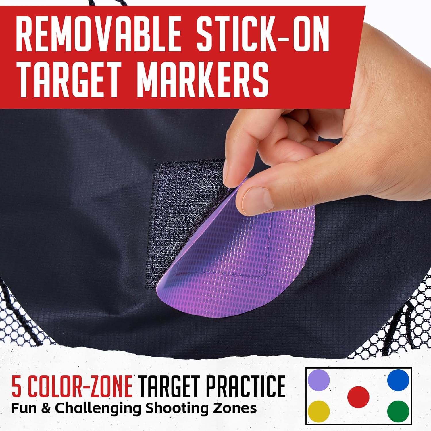 12x6ft Soccer Target Net with 5 Scoring Zones