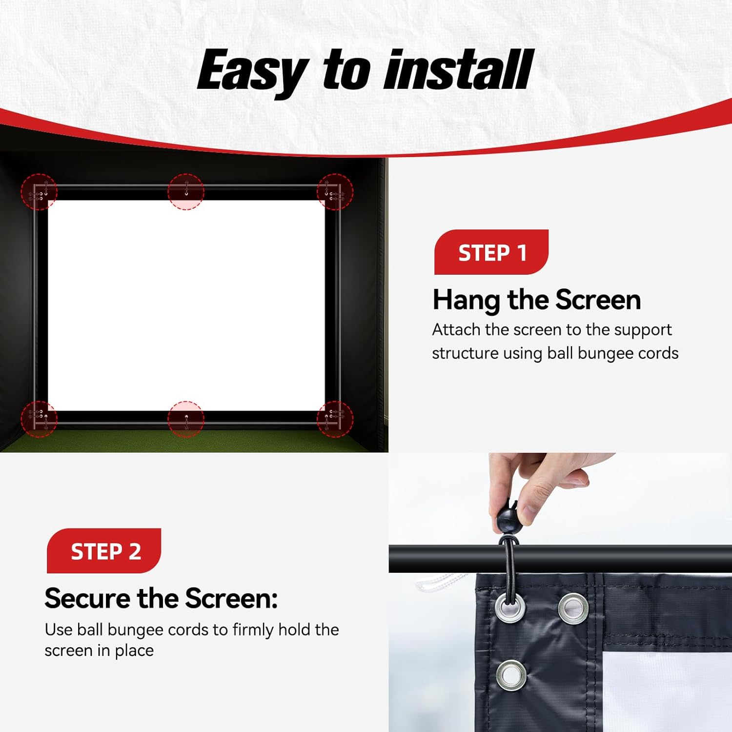 9x7ft Golf Simulator Impact Screen for Training