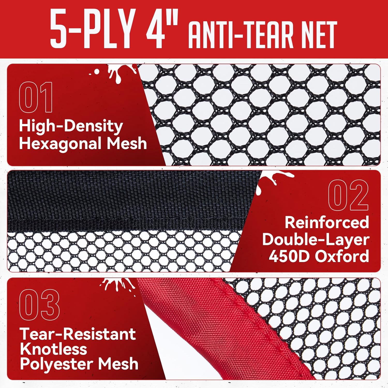 12x6ft Soccer Target Net with 5 Scoring Zones