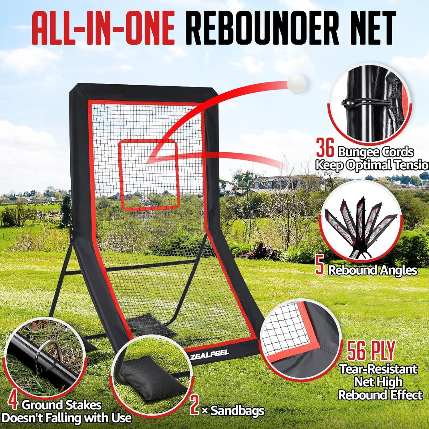 4x6FT Lacrosse Rebounder