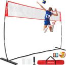 12FT Volleyball Net Set with 3-Level Adjustable Height Set