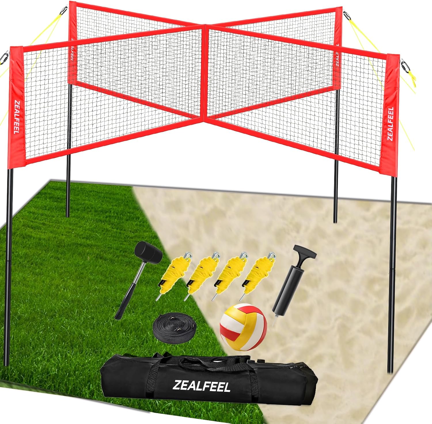 4 Square Volleyball Game Set