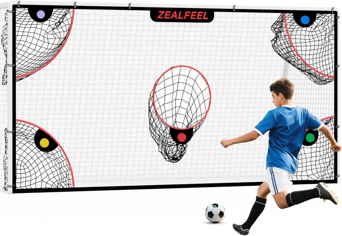 12x6ft Soccer Target Net with 5 Scoring Zones