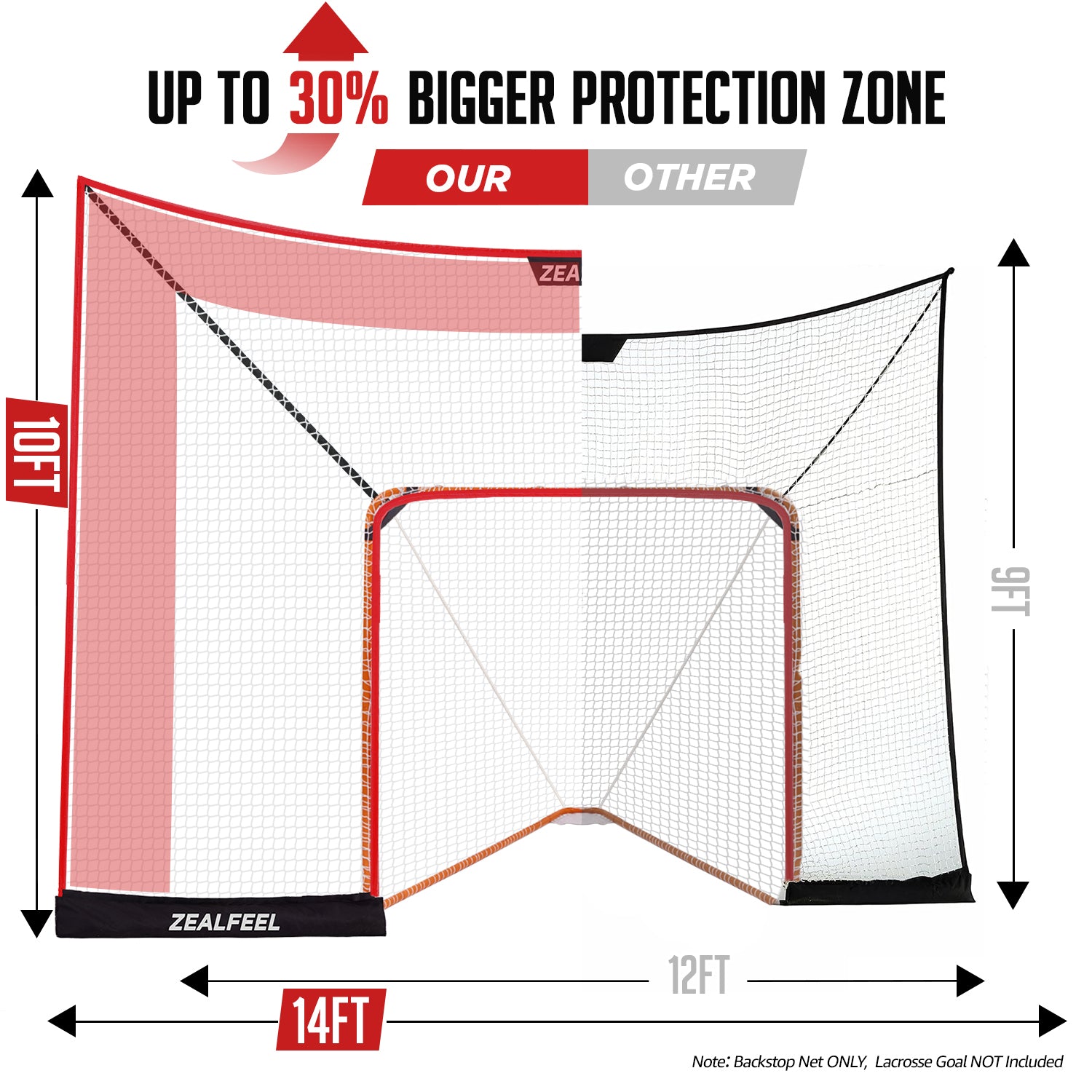 Lacrosse Backstop Net 14x10FT