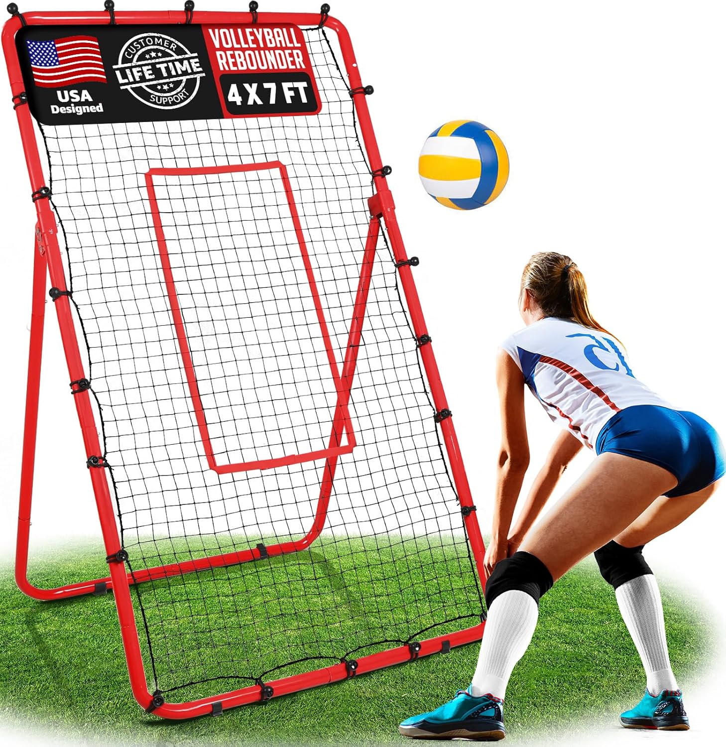4x7 FT Volleyball Rebounder Net