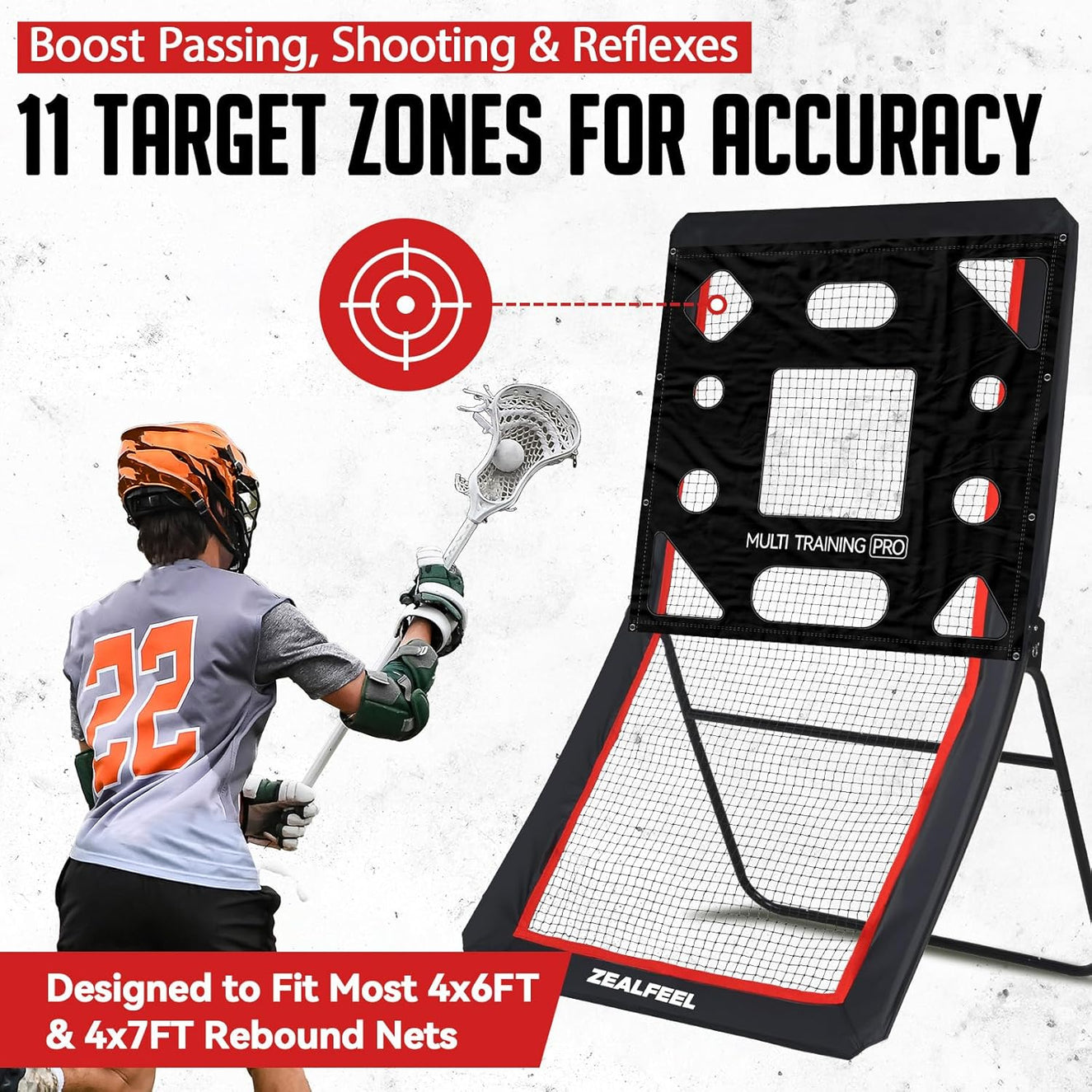 Lacrosse Rebounder Target Net 4×4FT