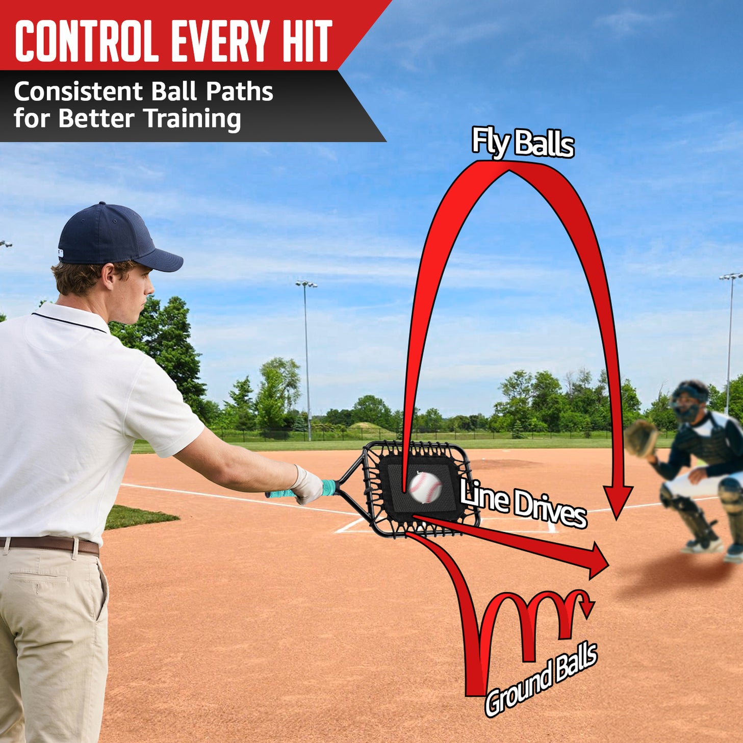 Baseball Racket for Fly Balls