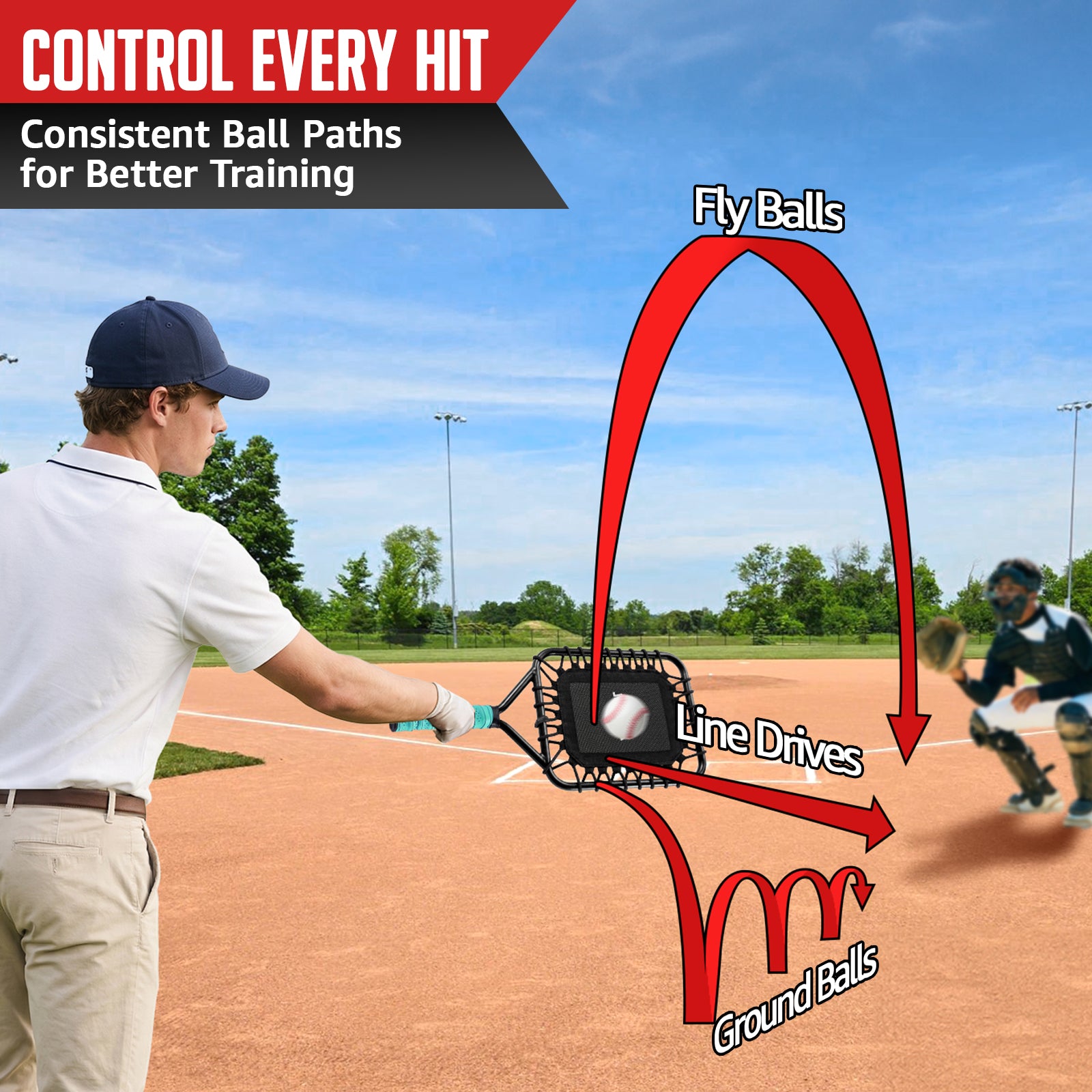 Baseball Racket for Fly Balls