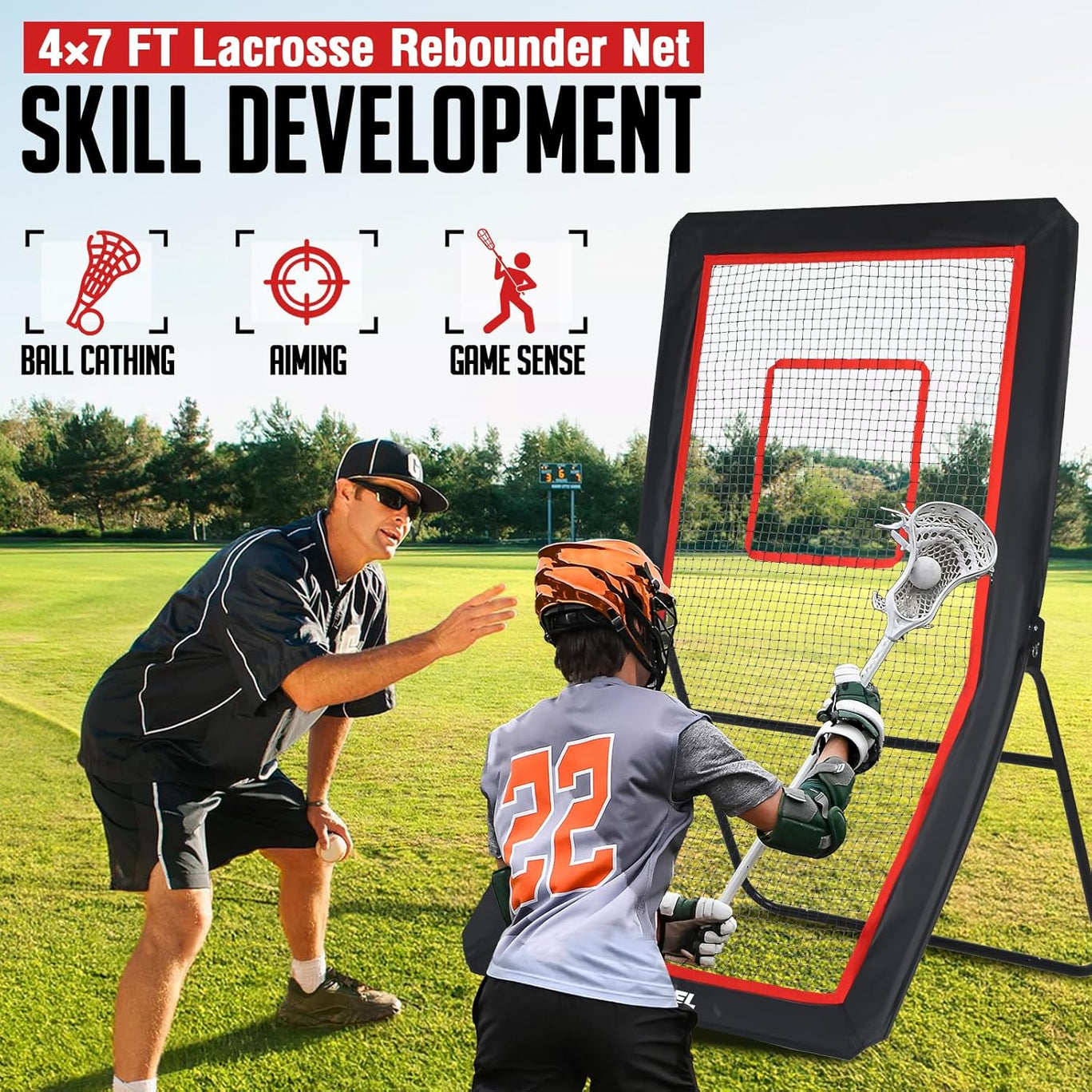 4x7ft Lacrosse Rebounder