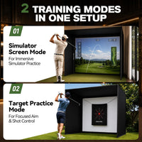 Golf Simulator Enclosure 12×9FT Golf Net