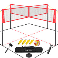 4 square volleyball game set
