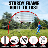 3-in-1 Soccer Goal with Backstop Net