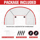 3-in-1 Soccer Goal with Backstop Net