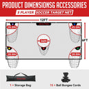 12x6ft Soccer Target Net with 5 Scoring Zones