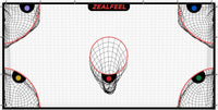 12x6ft Soccer Target Net with 5 Scoring Zones
