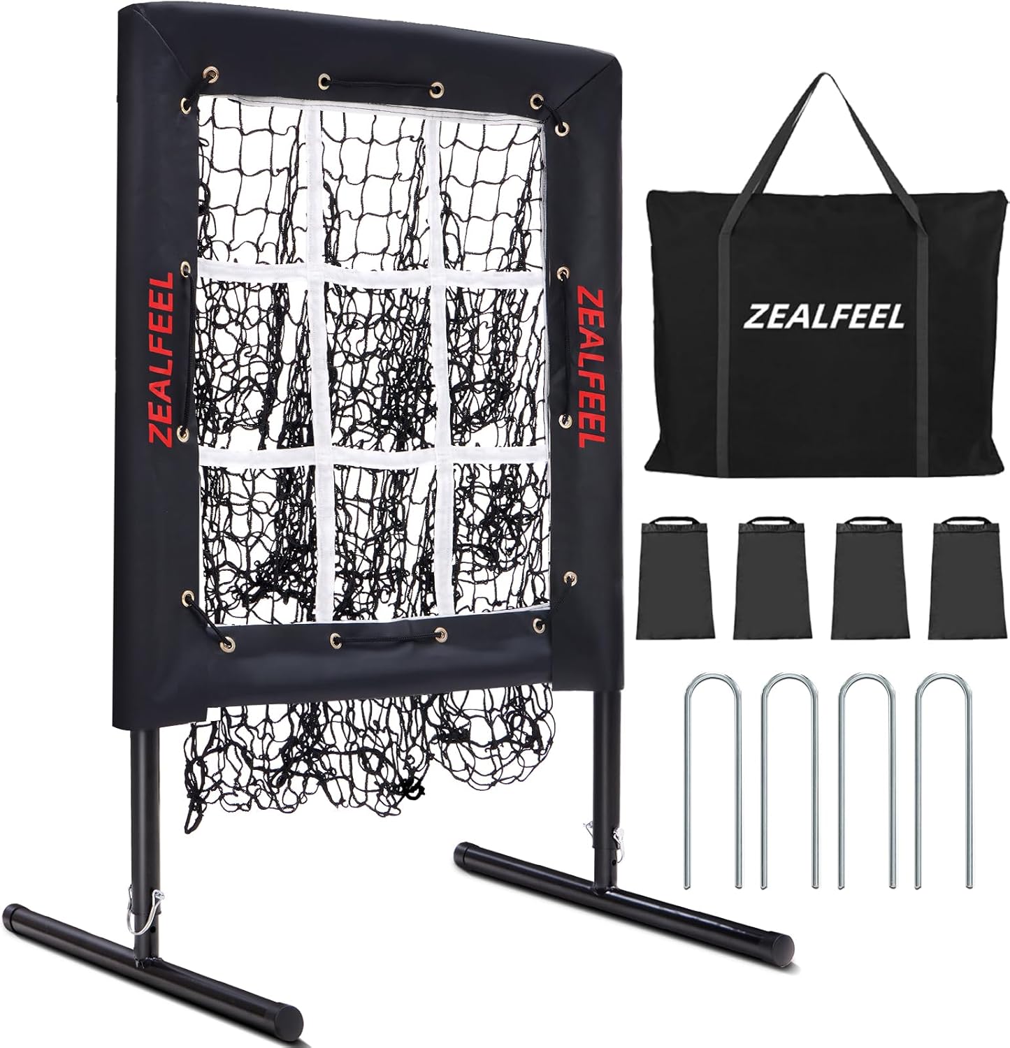 9 Hole Baseball Pitching Net with Strike Zone