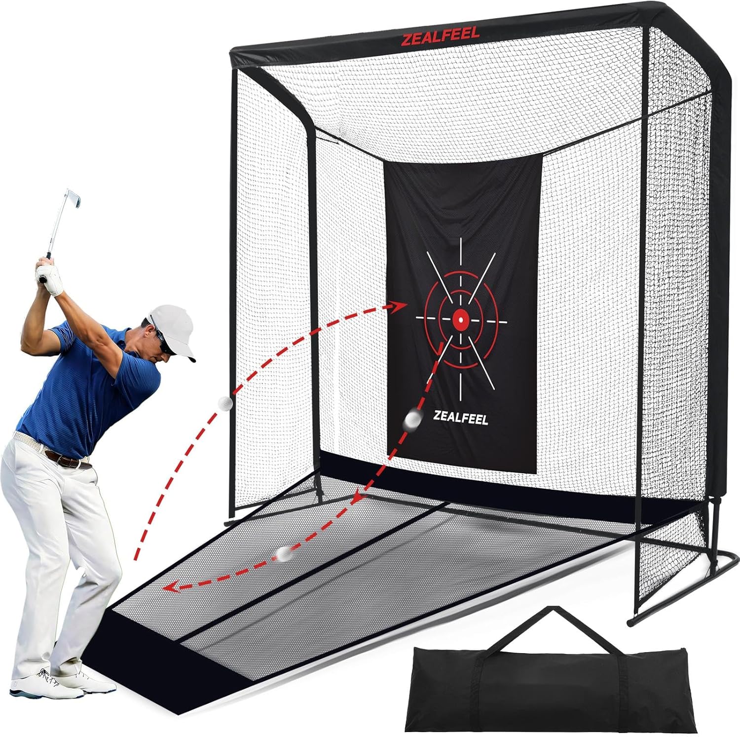 8x8FT Golf Net with Auto-Ball Return