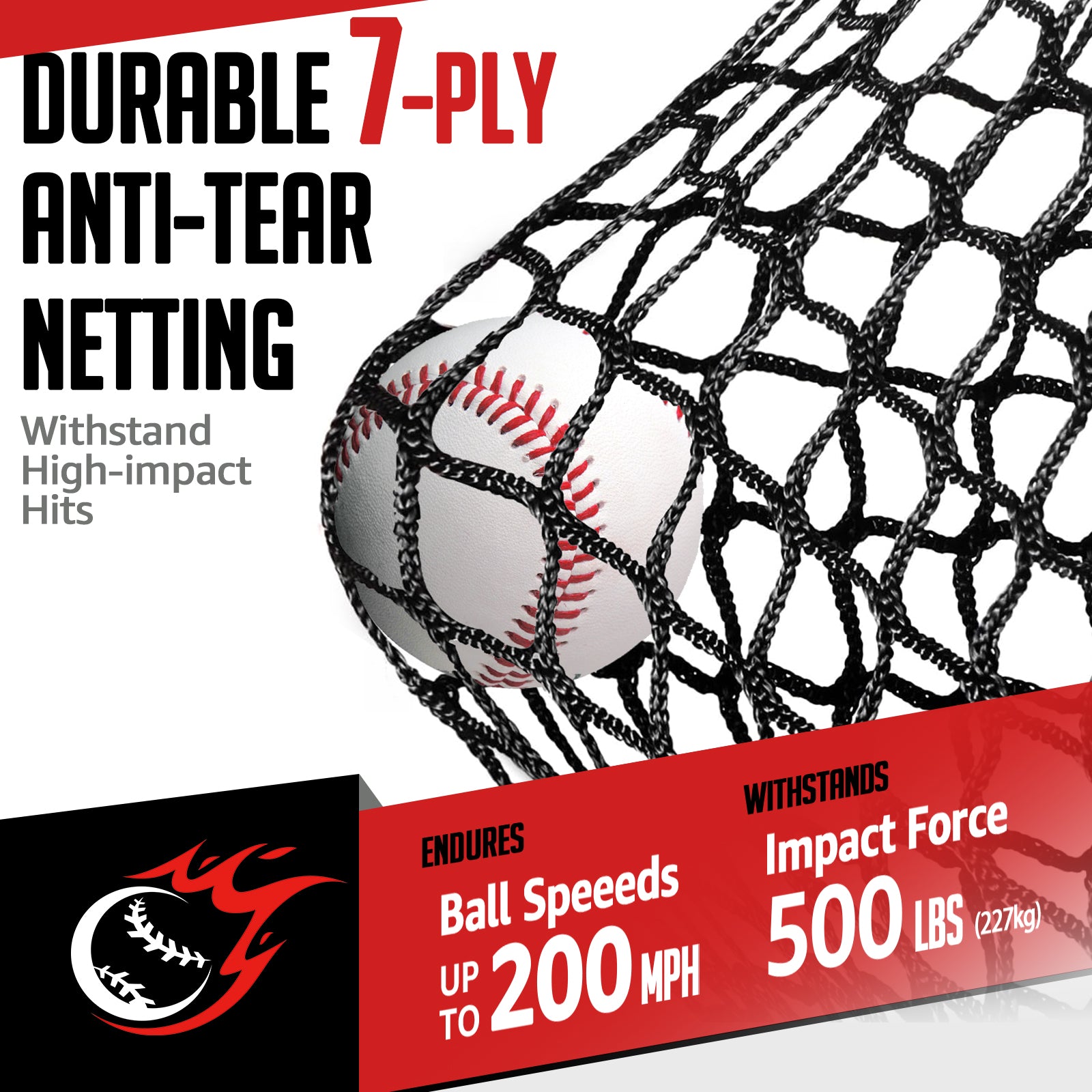 Baseball Net 7x7 ft
