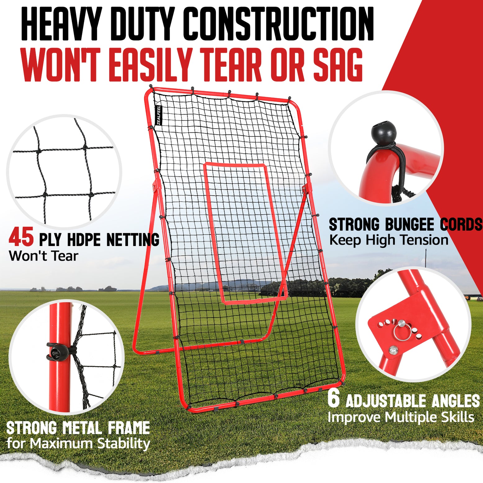 4x7 FT Volleyball Rebounder Net